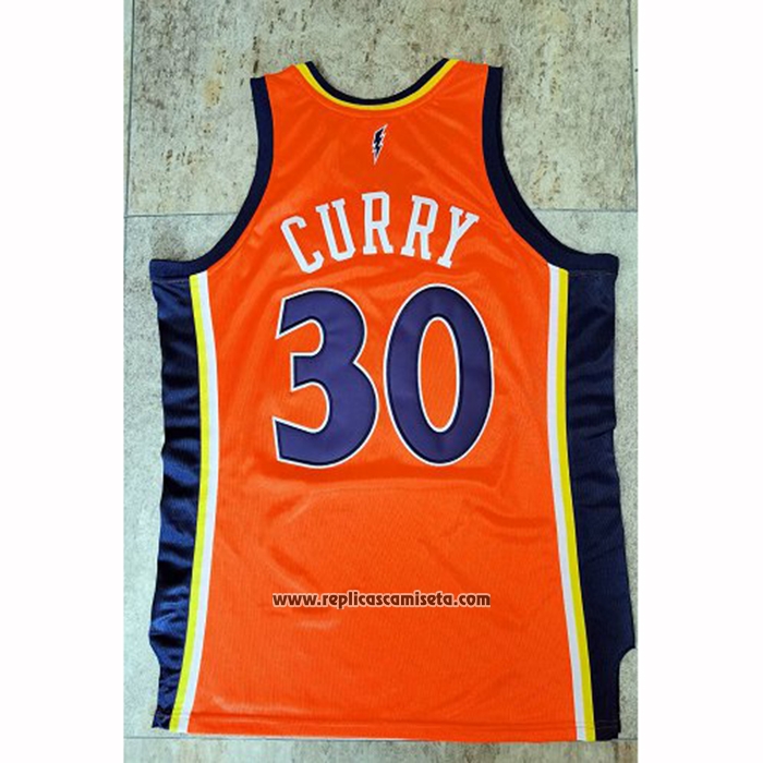 Camiseta Golden State Warriors Stephen Curry #30 Mitchell & Ness 2009-10 Naranja